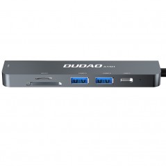 Skærmkabel & skærmadapter - Dudao USB-C-hub 6-i-1 Multiport til HDMI/SD-kort/USB-adapter 60W PD