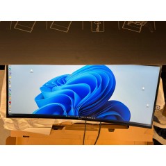 Brugte computerskærme - (Skadet) Dell UltraSharp U3417W 34" buet IPS-skærm 3440 x 1440 DP/HDMI/MDP (brugt med pixel line på skærmen)