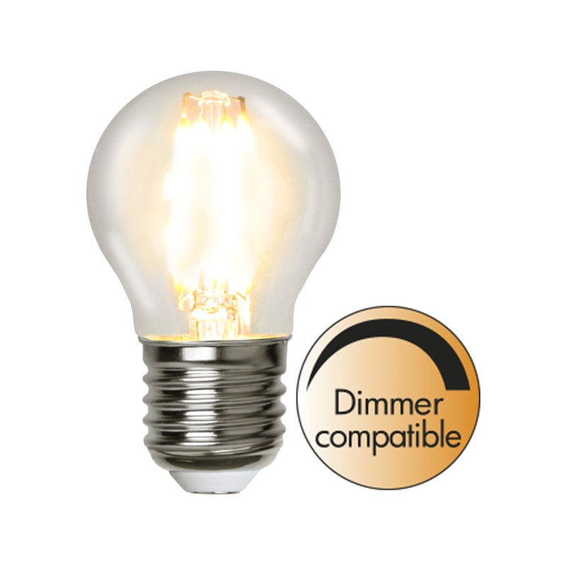 LED-lampa - Dimmable LED-lampe sokkel E27 G45 Clear 4.2 Watt Warm white (40 W)