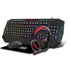 Good Game Gaming-bundle 4-i-1 med headset, tastatur, mus & musmåtte (beskadiget æske)