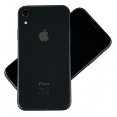 iPhone XR 64GB Black med 1 års garanti (brugt) (revnet bagside, SKAL inkluderes)