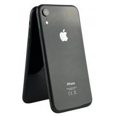 iPhone XR 64GB Black med 1 års garanti (brugt) (revnet skærm, skærmbeskytter medfølger)