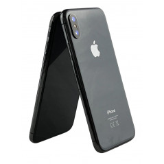 Brugt iPhone - iPhone X 64GB Space Gray med 1 års garanti (brugt) (glasknuser omkring kamera, monteret SKAL medfølger)