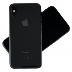 iPhone X 64GB Space Gray med 1 års garanti (brugt) (glasknuser omkring kamera, monteret SKAL medfølger)