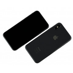 Brugt iPhone - iPhone X 64GB Space Gray med 1 års garanti (brugt) (glasknuser omkring kamera, monteret SKAL medfølger)