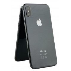 Brugt iPhone - iPhone X 64GB Space Gray med 1 års garanti (brugt) (glasknuser omkring kamera, monteret SKAL medfølger)