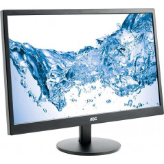 AOC 24" LED-skærm med højttalere (DVI/VGA) (brugt)