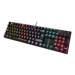 Deltaco RGB 4-i-1 gamingsæt med mekanisk tastatur, headset, mus og musemåtte