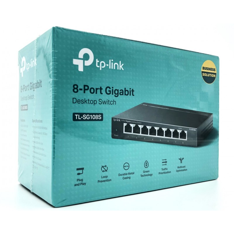 Netværksswitch - TP-Link TL-SG108S 8-ports gigabit-switch