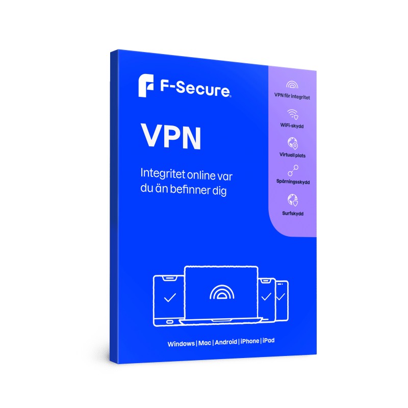 Software til PC - F-Secure VPN, der beskytter dit online privatliv - 1 licens i 1 år