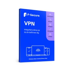 F-Secure VPN, der beskytter dit online privatliv - 3 licens i 1 år