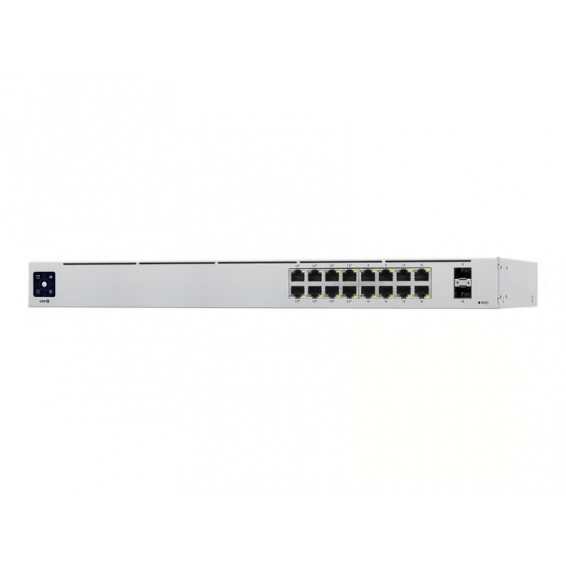 Netværksswitch - Ubiquiti UniFi USW-16 16-ports gigabit-switch med PoE (brugt)