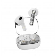 Bluetooth hovedtelefoner - Streetz T150 True Wireless in-ear headset hvid/transparent