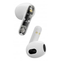 Bluetooth hovedtelefoner - Streetz T150 True Wireless in-ear headset hvid/transparent