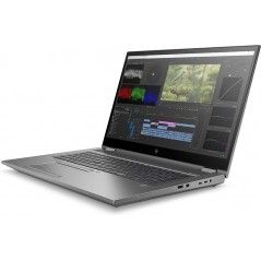 Bærbar computer med skærm på 16-17 tommer - HP ZBook Fury 17 G8 17,3" i7 32GB 1TB SSD RTX A3000 demo med mærker på låget