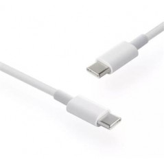 1 meter USB-C til USB-C-kabel (USB 2) 100W hvid