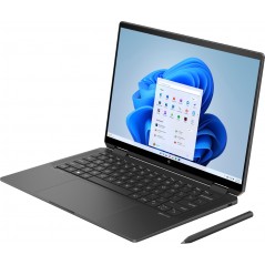 Bærbar computer med skærm på 14 og 15,6 tommer - HP Spectre x360 2-in-1 14-eu0060no 14" OLED 2.8K Touch Ultra 7 16GB 512GB SSD Win 11 Nightfall Black