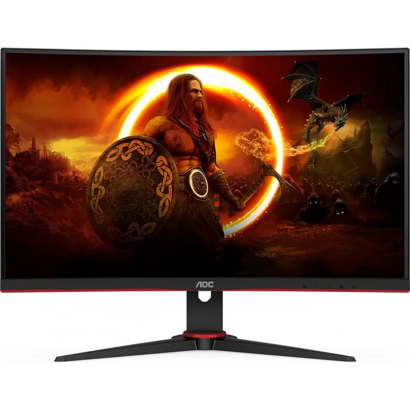 Computerskærm 25" eller større - AOC C27G2E 27" buet gamerskærm med 165 Hz og VA-panel