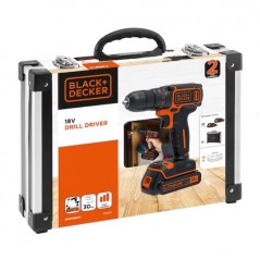 Boremaskine & skruetrækker - Black & Decker bore-/skruemaskine med 2 batterier og ca. 75 stk. tilbehør