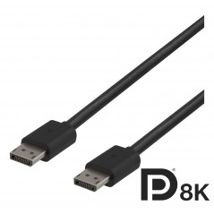 DisplayPort cable og DisplayPort adapter - Deltaco 2 meter DisplayPort-kabel DP 1.4 (8K 30 Hz)