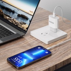 Opladere og kabler - Dudao kompakt strømadapter og oplader med USB-C 20W inkl lightning-kabel