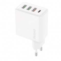 Vægladere til mobiltelefon - Dudao strømadapter til hurtig opladning med 3x USB-A og 1x USB-C