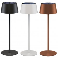 Goobay bærbar solopladet bordlampe til indendørs og udendørs brug, dimmable (sort/hvid/bronze)