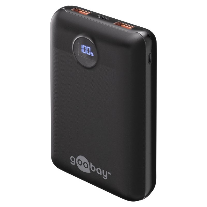 Portable batterier - Goobay powerbank 20.000 mAh med 2x USB-A og 1x USB-C med understøttelse af PD 20W