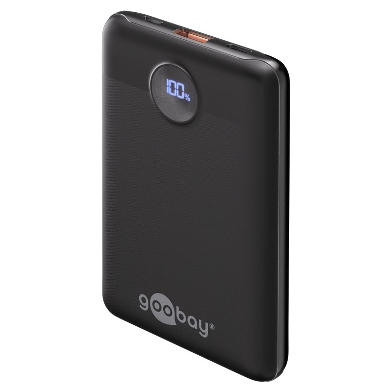 Portable batterier - Goobay powerbank 10.000 mAh med 1x USB-A og 1x USB-C med understøttelse af PD 20W