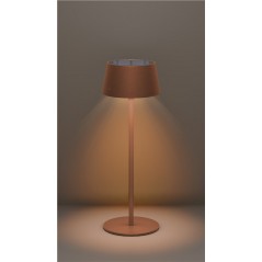 Udendørs belysning - Goobay bærbar solopladet bordlampe til indendørs og udendørs brug, dimmable (sort/hvid/bronze)