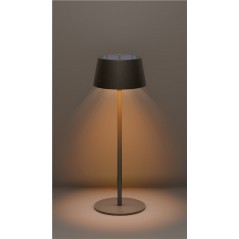 Udendørs belysning - Goobay bærbar solopladet bordlampe til indendørs og udendørs brug, dimmable (sort/hvid/bronze)