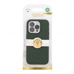 Covers - Onsala MagSeries mobiletui til iPhone 15 Pro i olivengrøn silikone