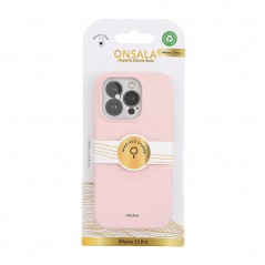 Covers - Onsala MagSeries mobiletui til iPhone 15 Pro i pink silikone