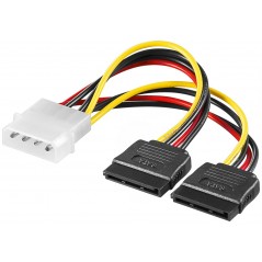 Strømadapter 4-pin Molex til 2x SATA-strøm