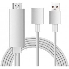 Full HD-kabel til overførsel af video fra iPhone/iPad til HDMI