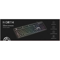 Baggrundsbelyst gamingtastatur - North K100 gamingtastatur med RGB-belysning