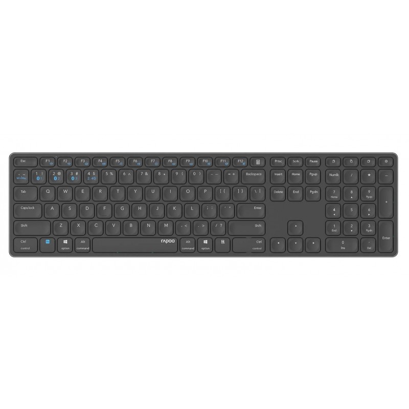 Trådløse tastaturer - Rapoo E9800M ultratyndt trådløst tastatur med Multi-Mode (bluetooth + USB)