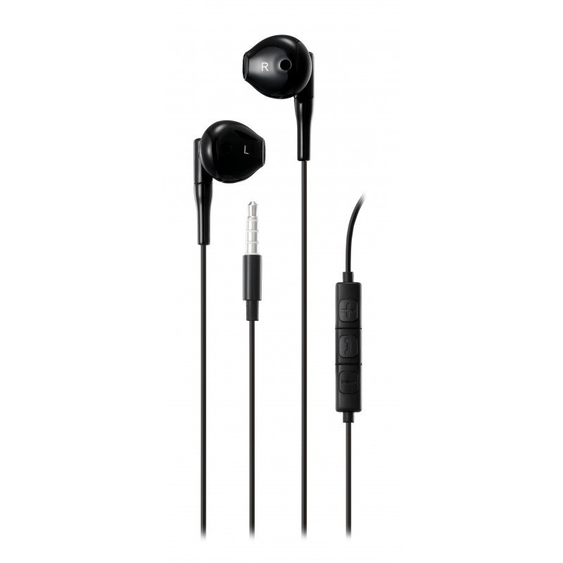 In-ear - Streetz E130 semi-in-ear hovedtelefoner & headset med 3,5 mm jackstik (sort/hvid)