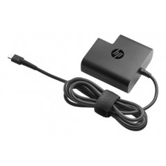 Oplader HP original 65W USB-C med strømkabel (brugt)