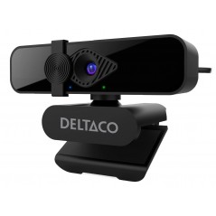 Deltaco webcam med 2K QHD-opløsning og 360 graders rotation