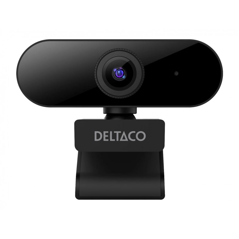 Webkamera til computer - Deltaco webcam med Full HD-opløsning og 360 graders rotation