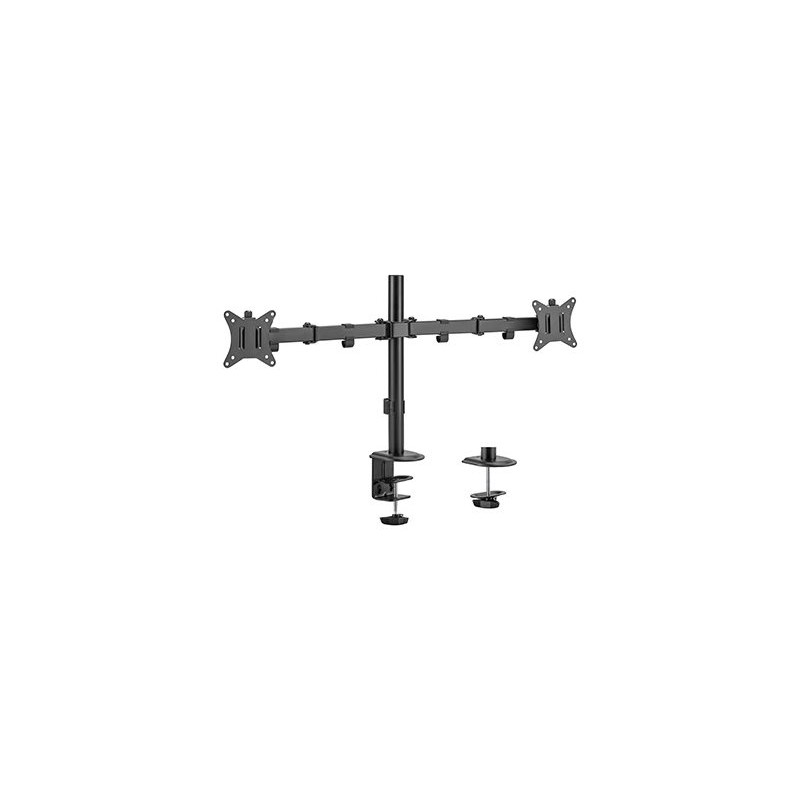 VESA-beslag til skærm - Justerbart VESA-bordbeslag til to 17-32" computerskærme
