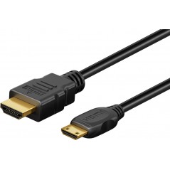 MiniHDMI til HDMI-kabel med guldbelægning 8K-understøttelse