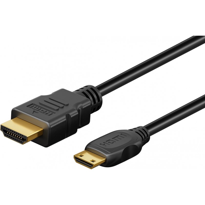 Skærmkabel & skærmadapter - MiniHDMI til HDMI-kabel med guldbelægning 8K-understøttelse