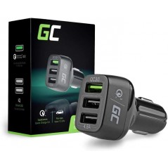 GreenCell biloplader med 3x USB-A-stik, 42W QC 3.0