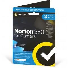 Norton 360 for Gamers antivirus og internetbeskyttelse til 3 enheder i 1 år