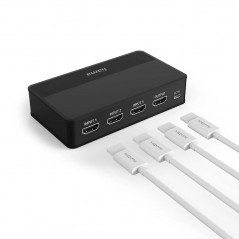 Skærmkabel & skærmadapter - HAMA HDMI Switch 3-to-1 med fjernbetjening og 4K-understøttelse