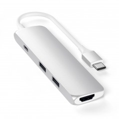 Satechi Multiport Dock USB-C Hub 4-i-1 til USB-C/2xUSB 3.0/HDMI med 4K UHD-understøttelse