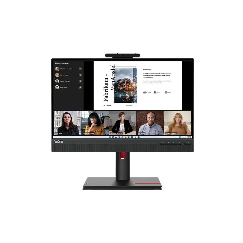 Brugte computerskærme - Lenovo ThinkCentre TIO22Gen5 22" IPS-skærm med indbygget webcam (brugt)