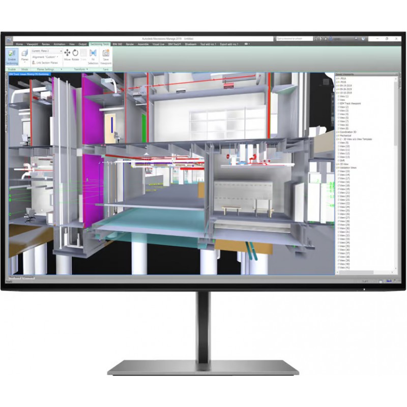 Brugte computerskærme - HP Z24u G3 24-tommer 1920x1200 LED-skærm med IPS-panel og USB-C (brugt)